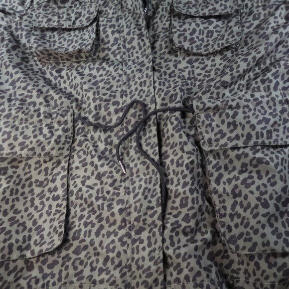 Vigoss Leopard Print Anorak Utility Cargo Outfitted Women L Olive Jacket NWT - Picture 12 of 12